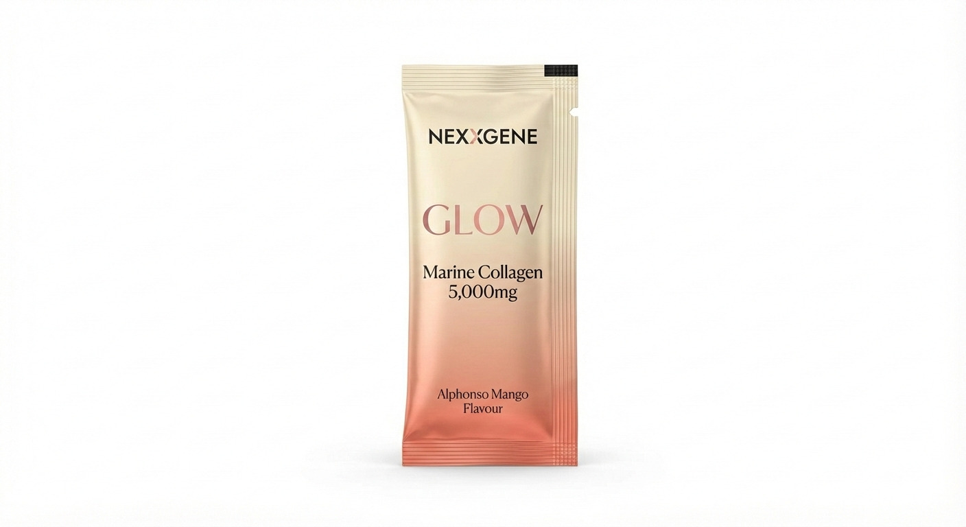 NEXXGENE GLOW Sachet — Alphonso Mango Shake, Marine Collagen 5000mg