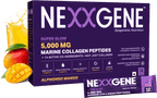 NEXXGENE Super Glow — 5,000 mg marine collagen peptides, 14 single-serve sachets, Alphonso mango