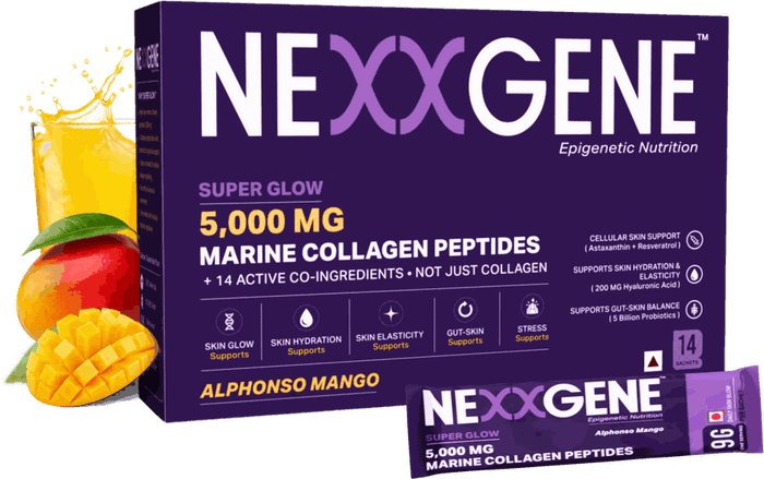 NEXXGENE Super Glow | 5,000 mg Marine Collagen + 14 Active Ingredients