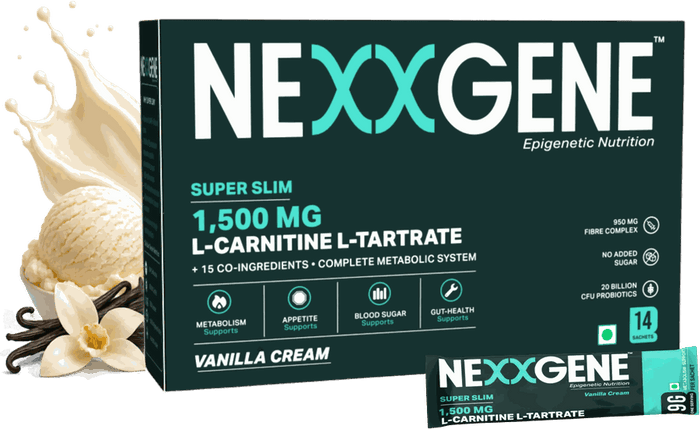 NEXXGENE Super Slim | 1,500 mg L-Carnitine + 15 Active Ingredients